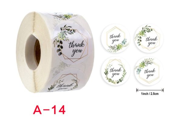 Mẫu thank you sticker đẹp, giá rẻ, lấy nhanh tại Hoa Long