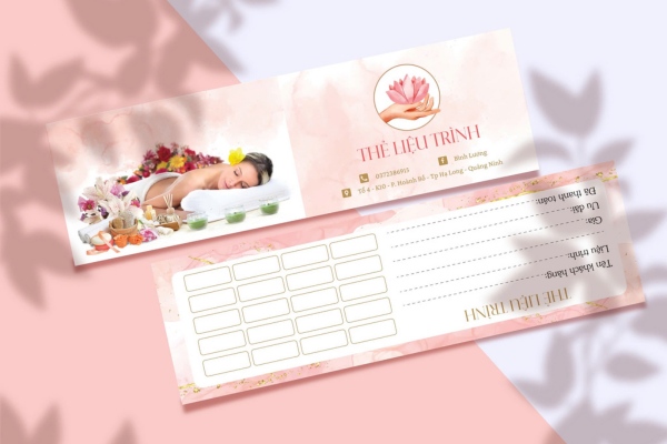 Mẫu phiếu liệu trình spa đẹp mắt