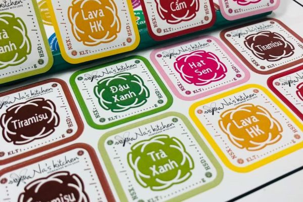 Mẫu tem ăn vặt đẹp, chất lượng cao tại Hoa Long