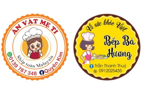 Mẫu tem ăn vặt đẹp, chất lượng cao tại Hoa Long