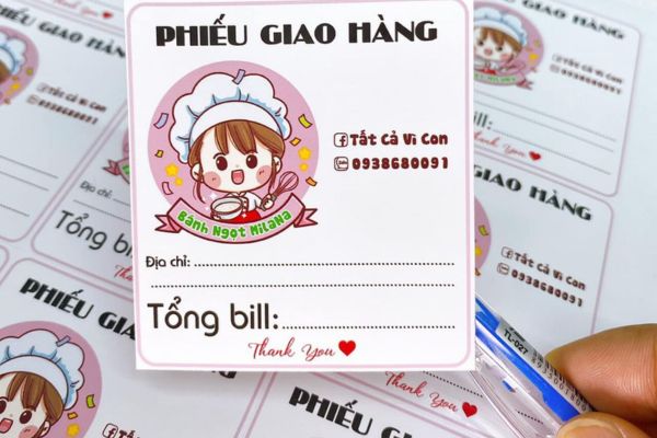 Mẫu tem vận chuyển đẹp tại Hoa Long