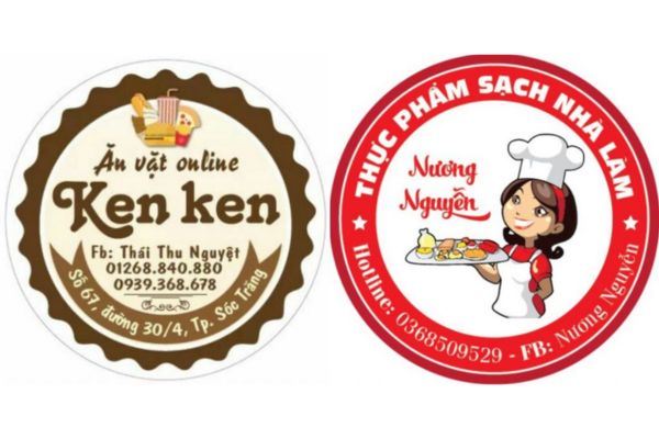 Mẫu tem ăn vặt đẹp, chất lượng cao tại Hoa Long