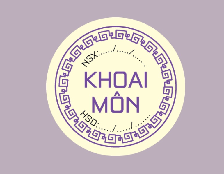 In tem nhãn khoai môn thiết kế đơn giản