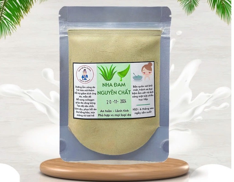 Mẫu tem nhãn nha đam đẹp mắt