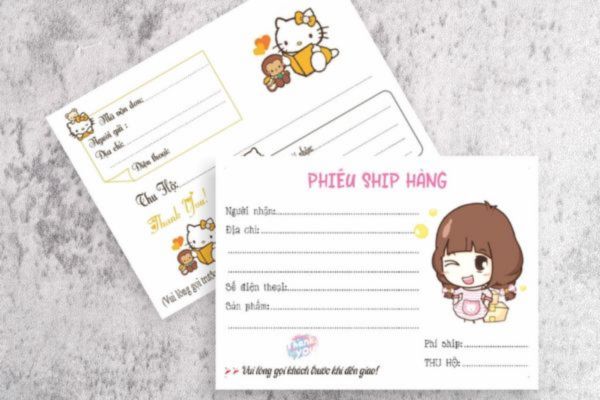 Mẫu tem vận chuyển đẹp tại Hoa Long