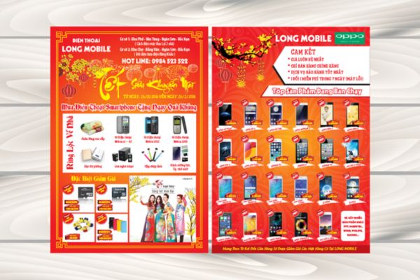 Mẫu tờ rơi điện thoại đẹp, thiết kế chuyên nghiệp tại Hà Nội
