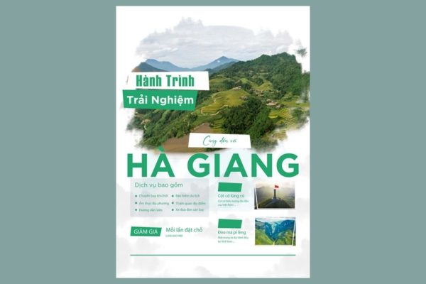 Mẫu tờ rơi du lịch thiết kế đơn