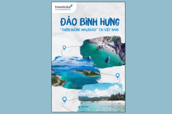 Mẫu tờ rơi du lịch thiết kế bố cục thông minh