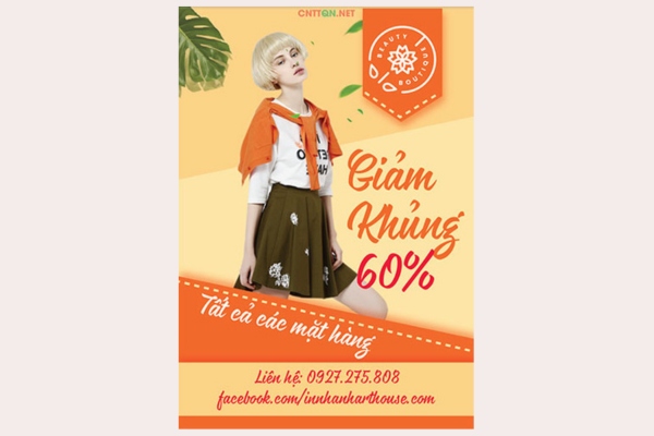 Mẫu tờ rơi giảm giá nổi bật cá tính