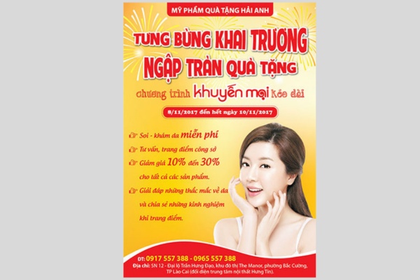 Mẫu tờ rơi giảm giá thiết kế đơn giản