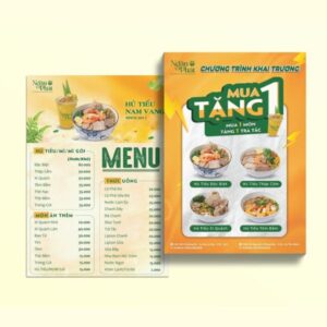 In tờ rơi menu giá rẻ, chất lượng cao tại In Hoa Long