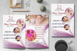 Mẫu tờ rơi spa đẹp, thiết kế theo yêu cầu tại In Hoa Long