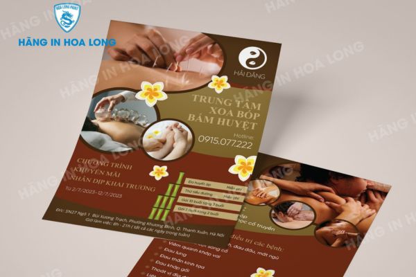 Mẫu tờ rơi spa đẹp, thiết kế theo yêu cầu tại In Hoa Long