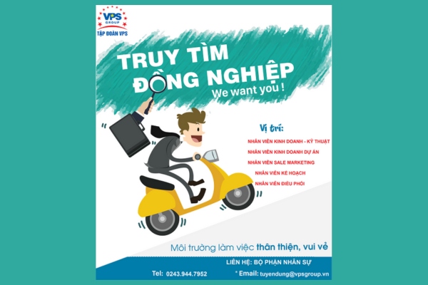 Mẫu thiết kế tờ rơi tuyển dụng ngành bán lẻ