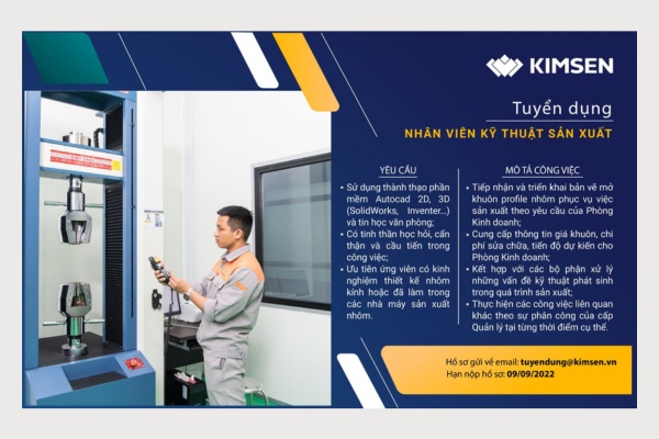 Mẫu tờ rơi tuyển dụng ngành sản xuất và kỹ thuật