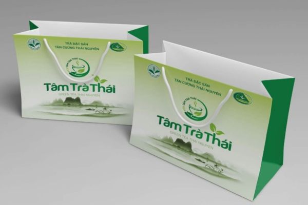 Mẫu túi giấy đựng trà đẹp, thiết kế theo yêu cầu tại Hà Nội