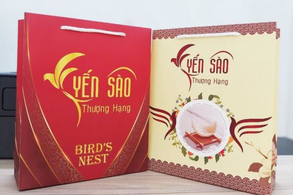 Mẫu túi giấy yến sào đẹp, chất lượng cao tại In Hoa Long