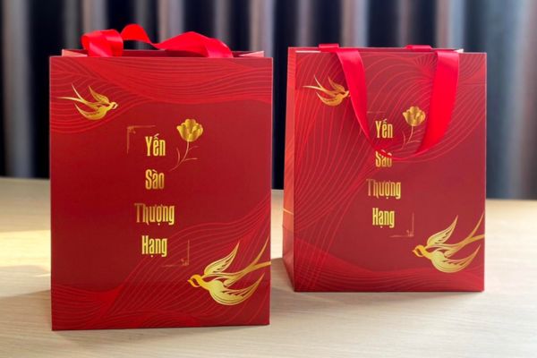 Mẫu túi giấy yến sào đẹp, chất lượng cao tại In Hoa Long