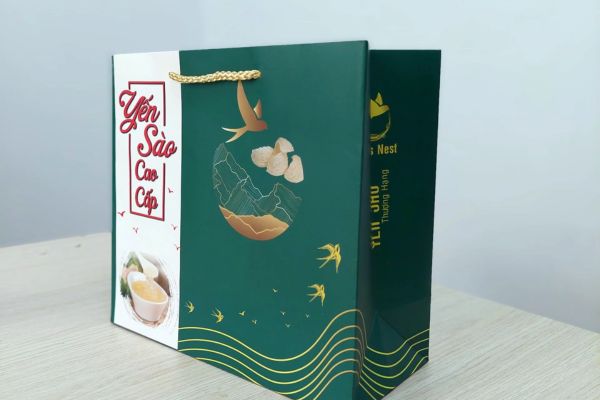 Mẫu túi giấy yến sào đẹp, chất lượng cao tại In Hoa Long