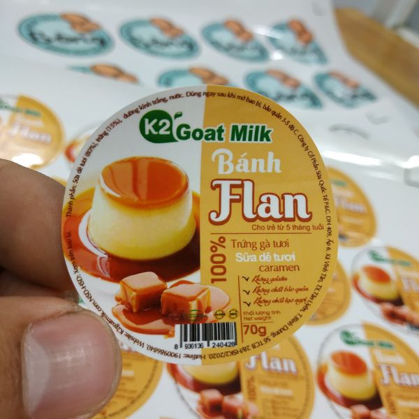 In tem bánh flan giá rẻ, lấy nhanh theo yêu cầu tại Hà Nội