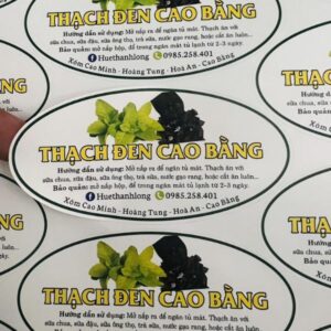 In tem nhãn thạch đen giá rẻ, lấy nhanh tại Hoa Long