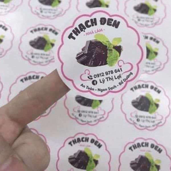 In tem nhãn thạch đen giá rẻ, lấy nhanh tại Hoa Long