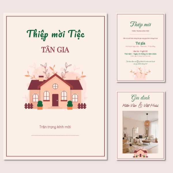 In thiệp mời tân gia giá rẻ, thiết kế theo yêu cầu tại Hà Nội