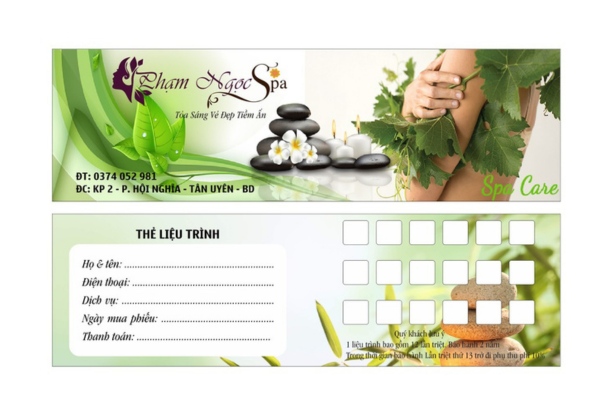 Thông tin cần có trên mẫu phiếu liệu trình spa chuyên nghiệp