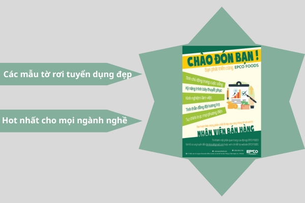 Tổng hợp các mẫu tờ rơi tuyển dụng đẹp, hot nhất