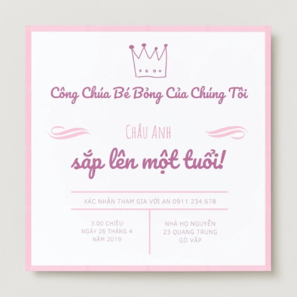 In Hoa Long thiết kế và in ấn các loại thiệp mời sinh nhật