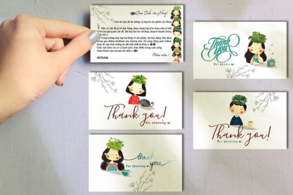 Mẫu card cảm ơn đẹp, chuyên nghiệp, chất lượng cao