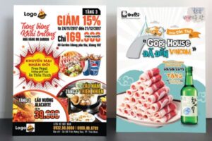 Các mẫu tờ rơi khai trương cửa hàng, quán ăn đẹp mắt
