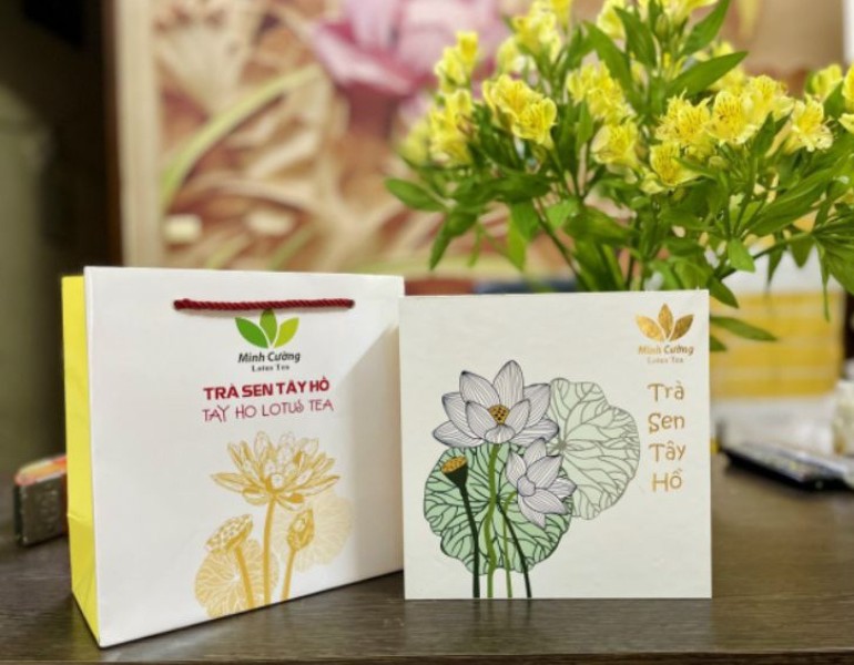 In hộp đựng trà sen thiết kế sáng tạo