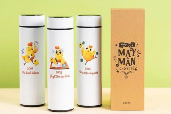 In hộp quà tặng, bình giữ nhiệt bằng in lưới