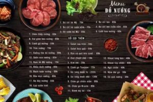 IN Hoa Long nhận thiết kế và in ấn menu quán nướng cao cấp