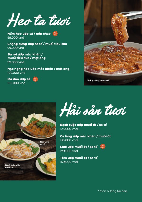 In Hoa Long nhận thiết kế và in ấn menu quán nướng giá rẻ