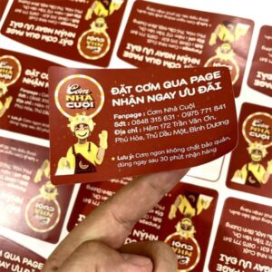In tem dán hộp cơm giá rẻ tại Hà Nội