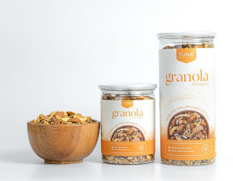 In tem nhãn granola Đa dạng kích thước