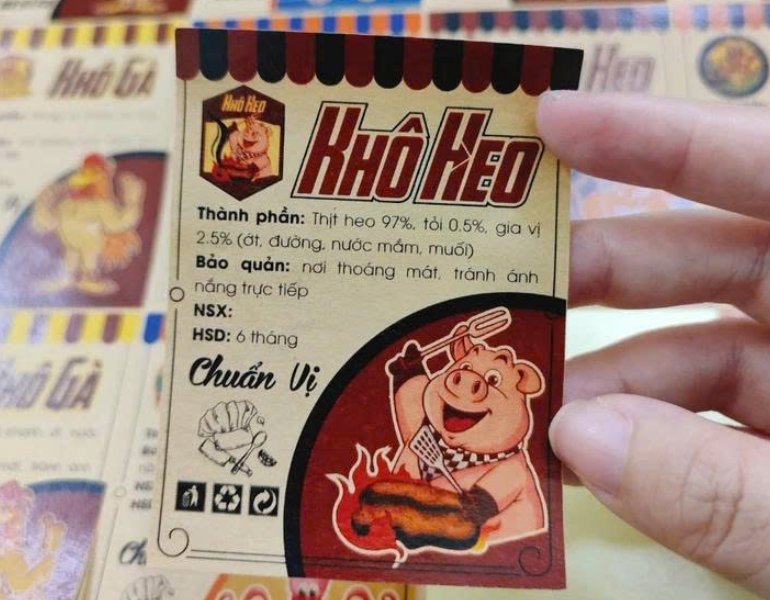 In tem nhãn khô heo giá rẻ