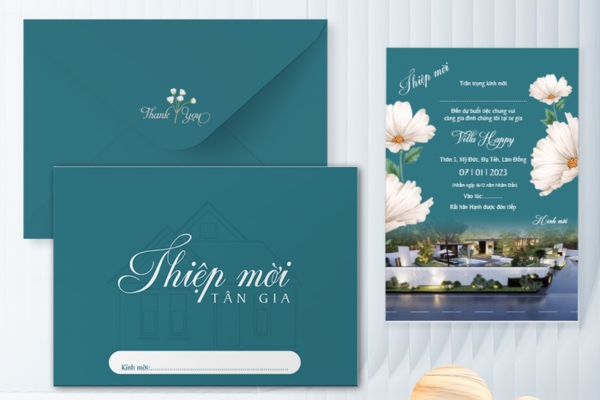 In thiệp bằng giấy Bristol