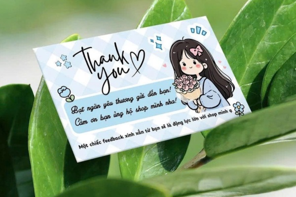 Kích thước mẫu card cảm ơn khách hàng tiêu chuẩn