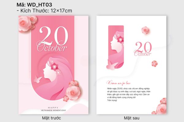 Mẫu in thiệp 20-10 đẹp, thiết kế theo yêu cầu