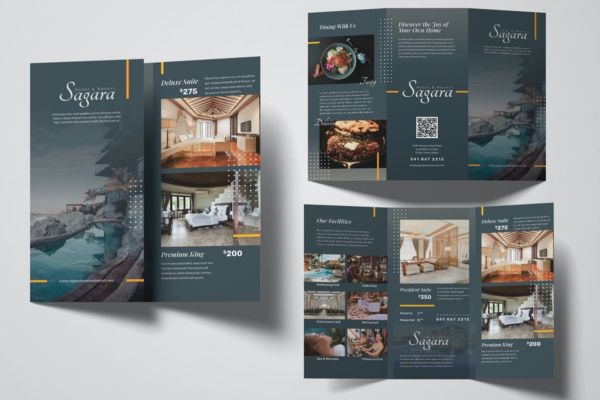 Mẫu brochure khách sạn đẹp, thiết kế theo yêu cầu tại Hà Nội