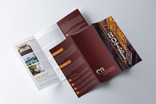 Mẫu brochure khách sạn đẹp, thiết kế theo yêu cầu tại Hà Nội