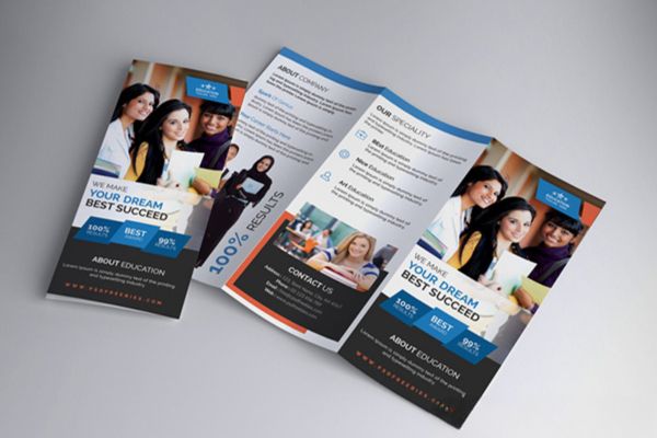 Mẫu brochure trung tâm tiếng anh đẹp, thiết kế theo yêu cầu