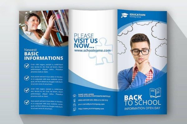 Mẫu brochure trung tâm tiếng anh đẹp, thiết kế theo yêu cầu