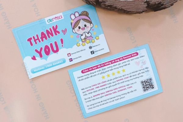Mẫu card cảm ơn đẹp, chuyên nghiệp, chất lượng cao