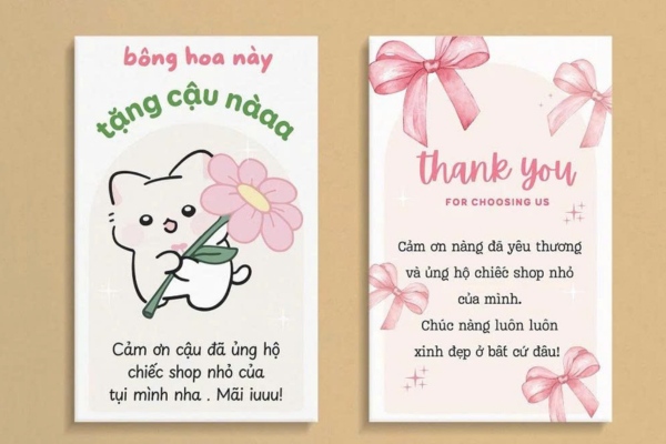 Mẫu card cảm ơn khách hàng ngành thời trang