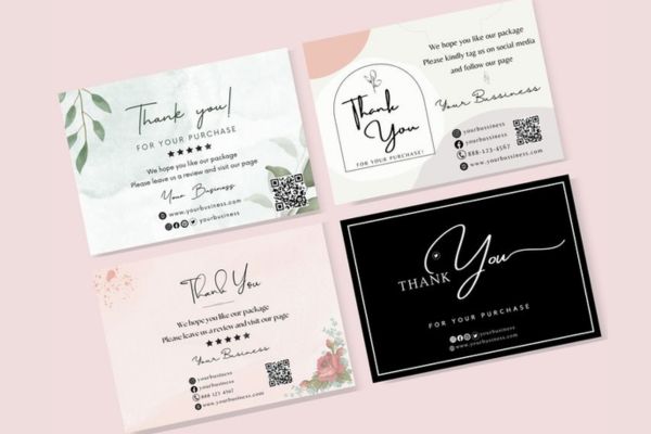 Mẫu card cảm ơn đẹp, chuyên nghiệp, chất lượng cao