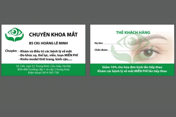 Mẫu card visit bác sĩ